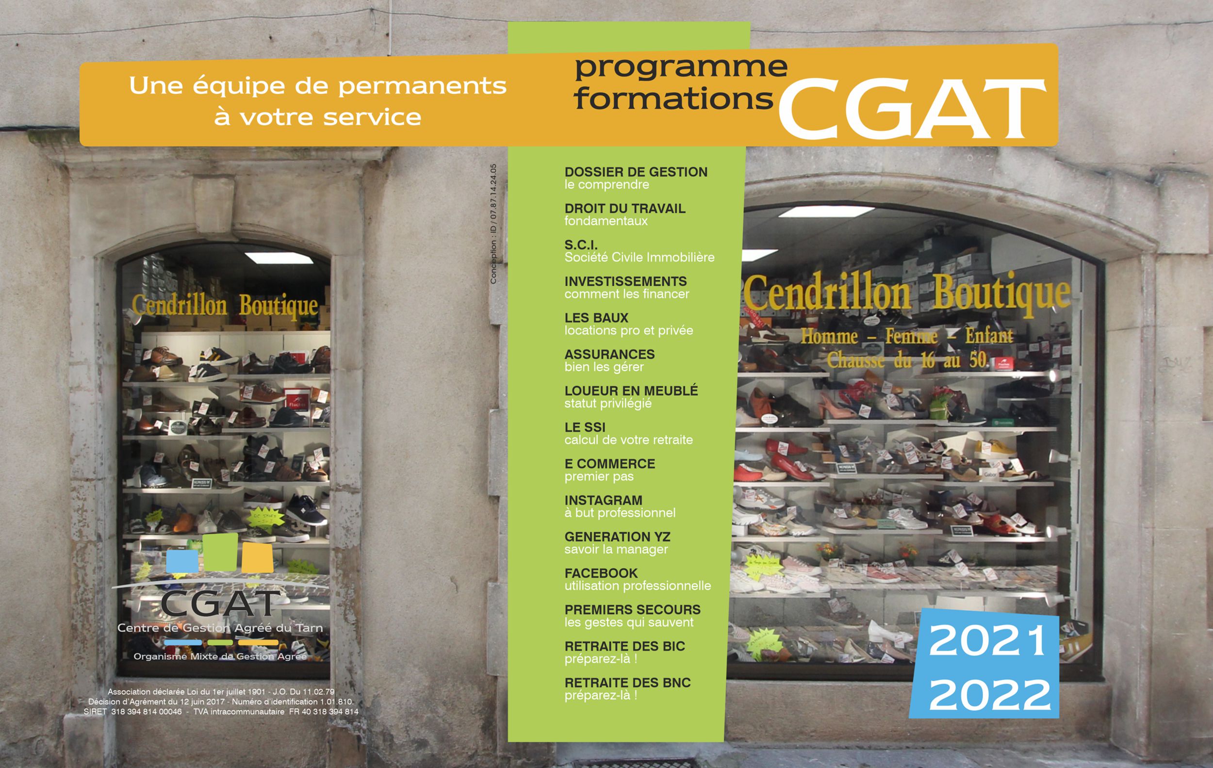 Programme de formations du CGAT
